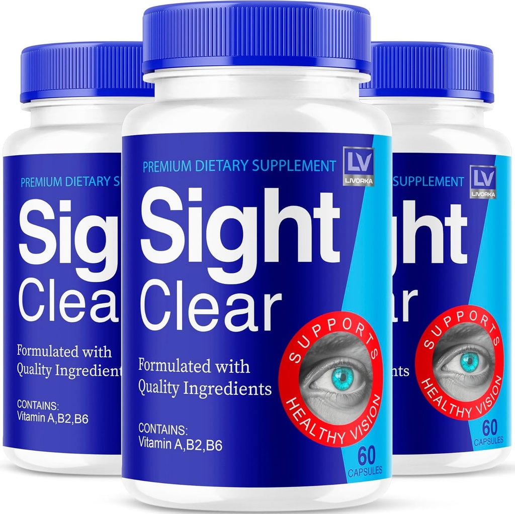 LIVORKA Sight Clear 20/20 Vision Support Supplement For Eyes - 3 Month Supply - Pack Of 3