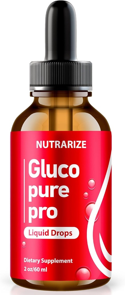 NutraRize Glucopure Pro Drops, Official Formula to Support Healthy and Stable Levels, Premium Blood Supplement for Overall Health and Wellness, Gluco Pure Pro Gotas Reviews (30 Servings)