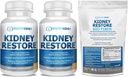 Kidney Cleanse and Kidney Health Supplement to Support Normal Kidney Function 60 caps-2 Pack + Bio Fiber, Kidney Cleanse Detox & Repair - Restorative Kidney Support & Kidney Supplement 2.5 LBS