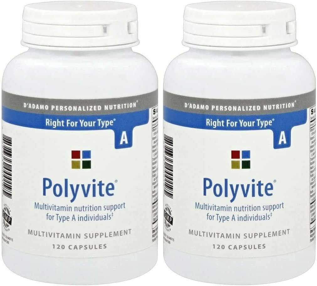 Polyvite Pro Multi-Vitamin (Type A) 120 Capsules - 2 Pack