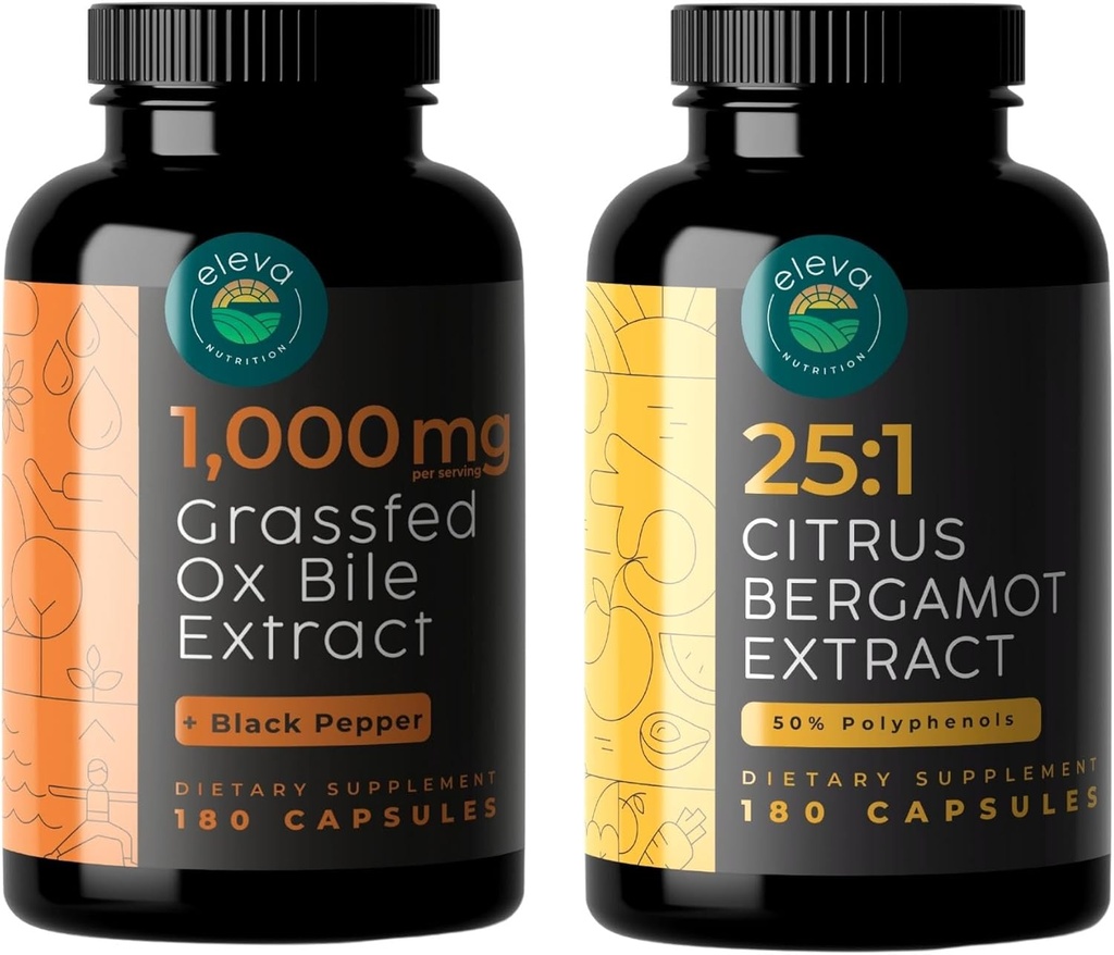 Ox Bile Extract 1,000mg and Citrus Bergamot Extract 25:1 Bundle