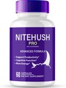 Nite Hush Pro Brain Supplements for Memory and Focus Capsules, NiteHush Advanced Formula Brain Health Support - Maximum Strength Nootropics NiteHushPro All Natural Support Pills Reviews (60 Capsules)