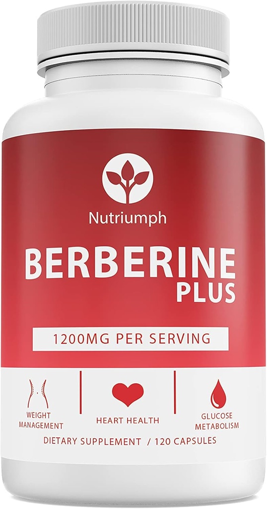 Berberine Plus 1200mg with Royal Jelly – Supports Weight Management, Heart Health & Glucose Metabolism – 120 Vegan Capsules – Non-GMO, Made in USA