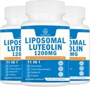 1200MG Liposomal Luteolin Supplement - Maximum Absorption, Antioxidant Boost for The Brain 180 Capsules