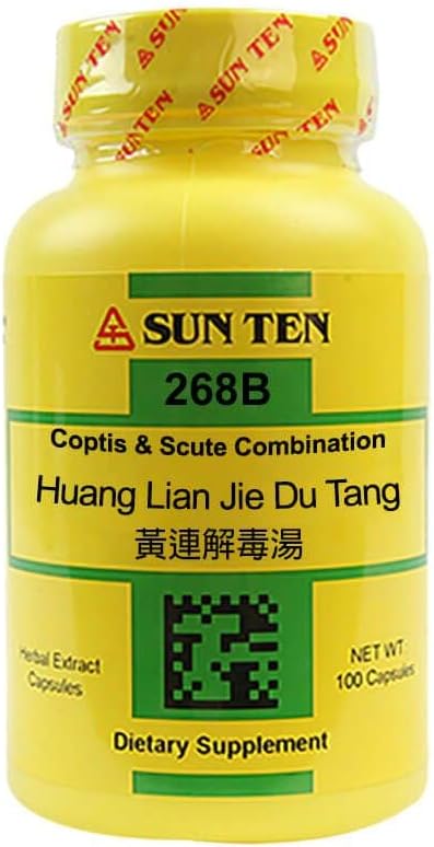 Sun Ten - Coptis & Scute Combination Capsules / Huang Lian Jie Du Tang / 黃連解毒湯