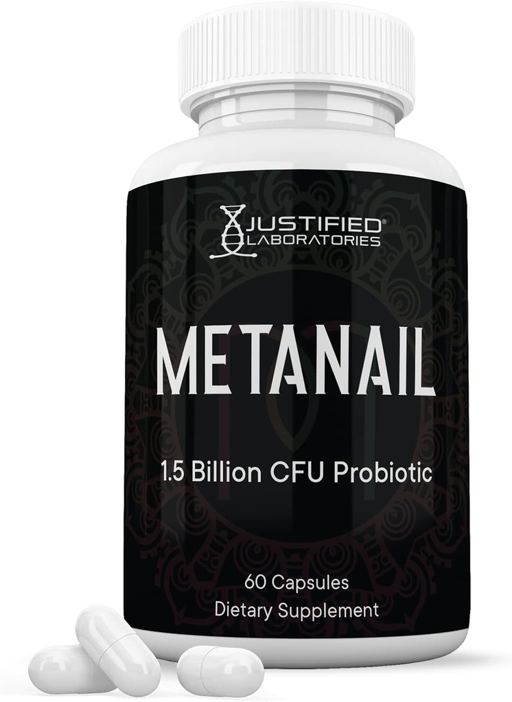 Justified Laboratories Metanail 1.5 Billion CFU Probiotic Nail Support 60 Capsules