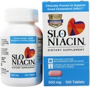 Slo-Niacin Vitamin B3 500 Mg - Slow Release Niacin for Heart Health, Energy Boost, Health Skin, Healthy Blood Sugar Levels - 100 Capsules