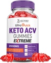 Justified Laboratories Ultra Quick Keto ACV Gummies Extreme 2000MG Ultraquick Keto Gummies Apple Cider Vinegar Formulated with Pomegranate Beet Juice Powder B12 Vegan Non GMO 60 Gummys