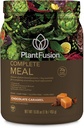 PlantFusion Complete Meal Replacement Shake - Plant Based Protein Powder with Superfoods, Greens & Probiotics - Vegan, Gluten Free, Soy Free, Non-Dairy, No Sugar, Non-GMO - Chocolate Caramel 1 lb