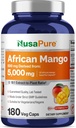NusaPure African Mango 10:1 Extract, 500 mg Equivalent to 5,000 mg per Veggie Caps 180 Capsules (Non-GMO, Vegan)