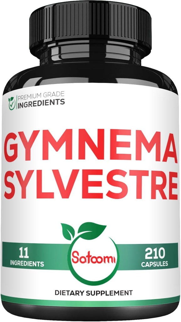 1000mg Gymnema Sylvestre Supplements - 210 Capsules - Gymnema Extract 20:1 with Berberine HCl, Quercetin & More - Support for Immune, Digestive Health & Body Management