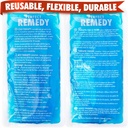 Perfect Remedy 2-Pack Gel Ice Packs for Injuries Reusable, Hot & Cold Pack That’s Durable, Soft & Flexible, Fast Relief & Recovery (Blue, Reg 2PK)