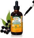 Herb Pharm Kids Certified-Organic Alcohol-Free Black Elderberry Glycerite Liquid Extract, 4 Ounce