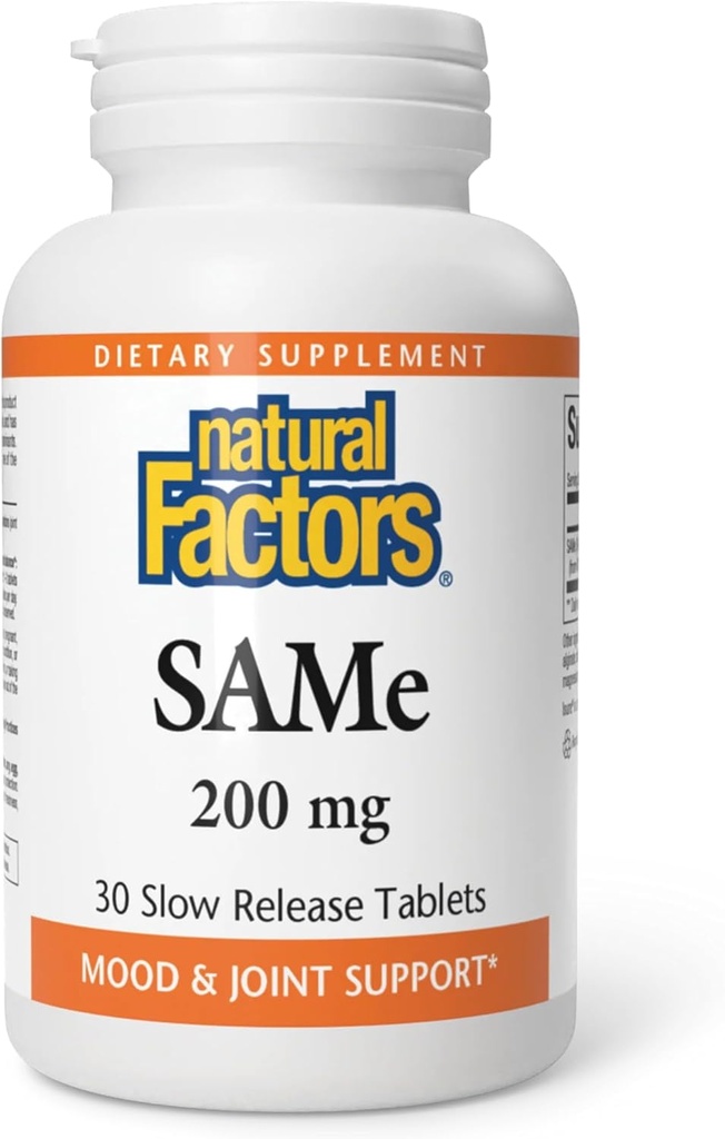 Natural Factors - Same 200mg, Joint & Mood Support, 30 Enteric Coated Tablets