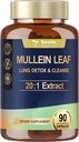 Totaria Mullein Capsules with Calendula for Lung Detox & Cleanse, Mullein Leaf Extract for Lungs Herbal Supplements for Respiratory Health & Immunity - 90 Vegan Caps