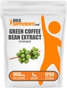 BulkSupplements Green Coffee Bean Extract Powder - Green Coffee Bean Supplements - Energy Support, Gluten Free, 800mg per Serving, 1kg (2.2 lbs) (Pack of 1)