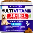 Dog Multivitamin Chewable with Glucosamine 26 in 1 - Dog Vitamins and Supplements - Senior & Puppy Multivitamin for Dogs - Pet Joint Support Health - Immunity, Mobility, Gut Skin - 120 Chews
