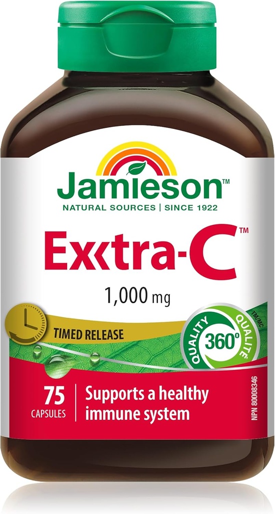 Jamieson Extra-C 1000mg 75 Vitamin-C Capsules