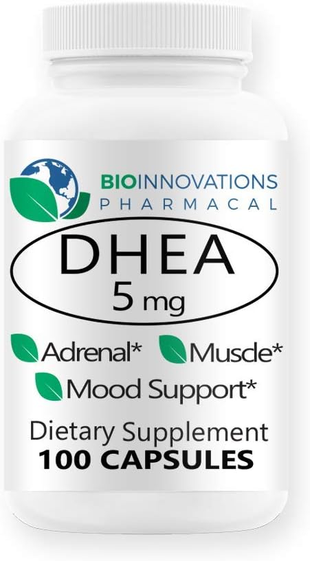 Micronized DHEA 5mg - Supports Balanced Hormone Levels for Immunity, Brain, Bones, Metabolism, Lean Body Mass, Promotes Healthy Aging