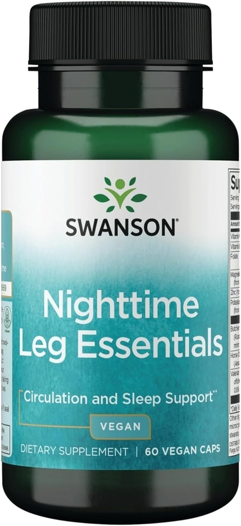 Swanson Nighttime Leg Essentials 60 Veg Capsules