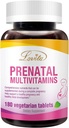 Lovita Prenatal Multivitamins - Comprehensive Nutrient Support for Before, During, and Post-Pregnancy - 180 Vegetarian Tablets