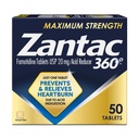 Zantac 360 Maximum Strength Tablets, 50 Count, Heartburn Prevention and Relief, 20 mg Tablets
