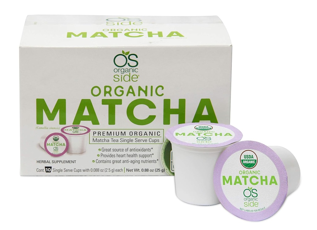greenside Detox Herbal Tea Single Serve Cups Matcha - Contains Anti-aging nutrients and Antioxidants - Herbal Body Supplements -Total 20 Cups (3-gram Serving/cup)