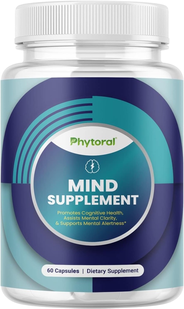 Nootropic Brain Supplement for Memory and Focus Enhancement - Vitamins for Brain Mental Health & Clarity - Cognitive Health Complex for Mind's Vitality & Mental Alert - 60 Capsules