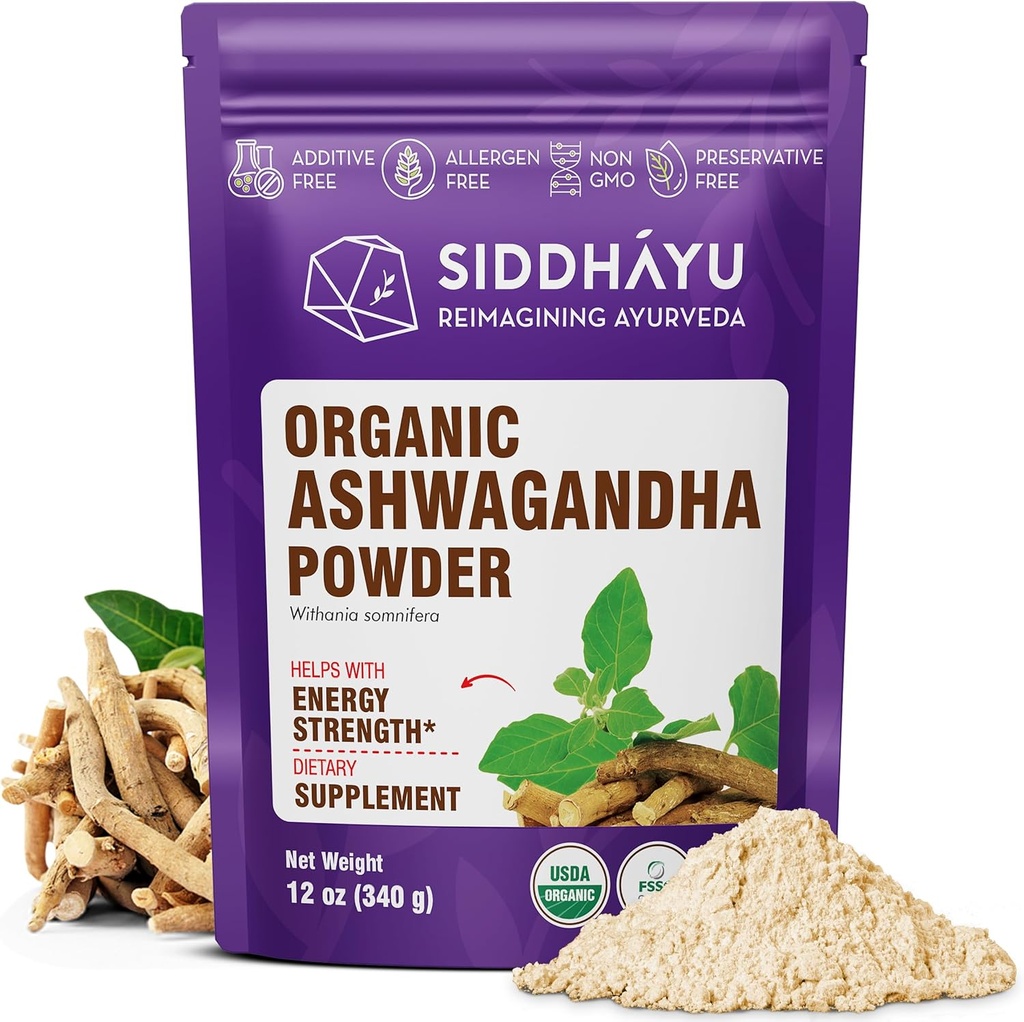 Siddhayu Organic Ashwagandha Powder - 12 oz
