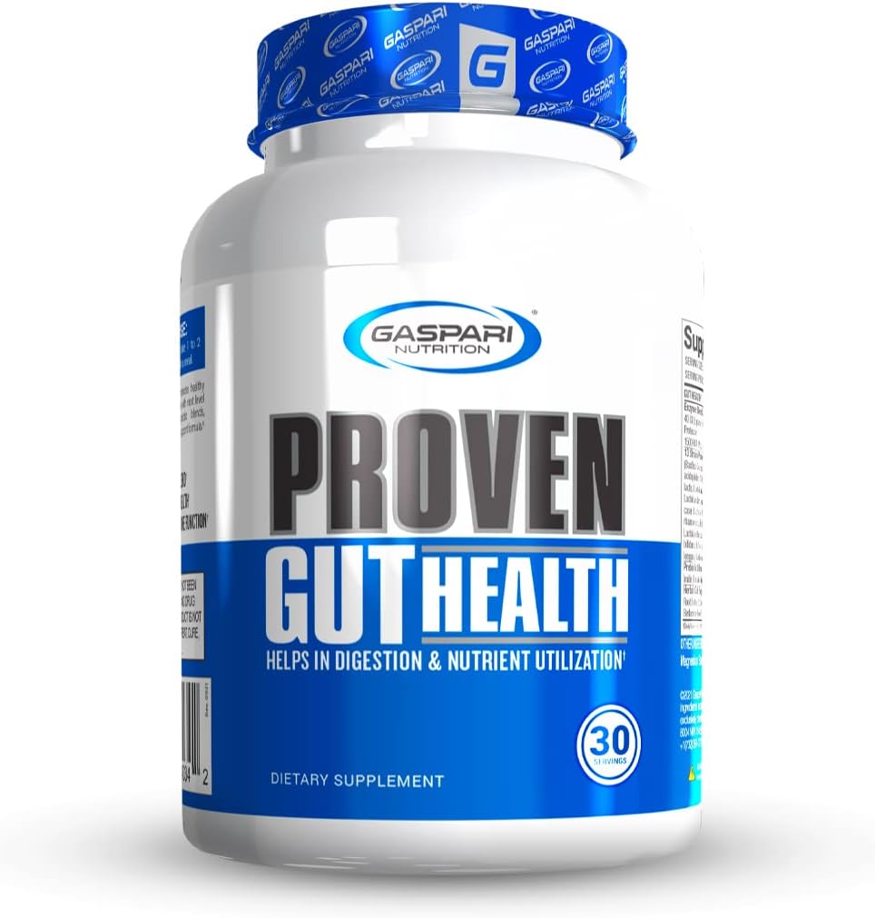 Gaspari Nutrition Proven Gut Health, Promotes Healthy Digestion, Prebiotics and Probiotics, Sports Digestion and Nutrient Utilization (30 Servings)