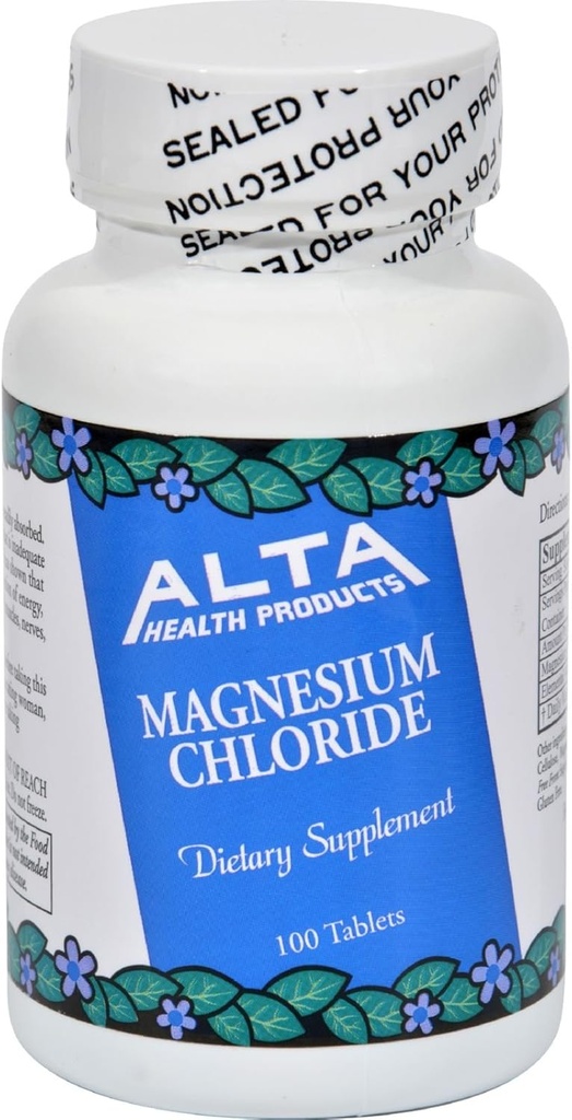 Alta Health Magnesium Chloride Tablets, 100 Count