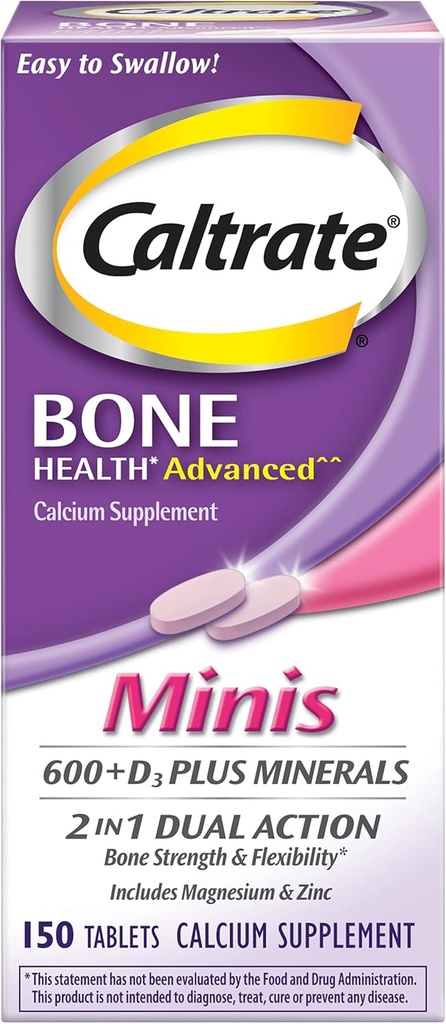 Caltrate Minis Calcium & Vitamin D3 Tablets 150 CT (PACK OF 2)