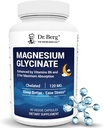Dr. Berg Maximum Strength 4-in-1 Chelated Magnesium Glycinate with Clean, Potent & Pure Ingredients | 4X Lab-Tested & Verified | USA Formulated Magnesium Supplement Capsules | 90 Capsules