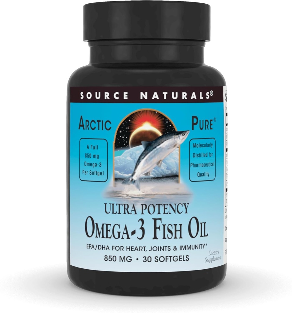 Source Naturals ArcticPure Ultra Potency 850 mg Omega-3 Fish Oil - 30 Softgels
