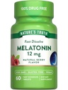 Nature's Truth Melatonin 12mg | 60 Fast Dissolve Tablets | Natural Berry Flavor | Vegan, Non-GMO & Gluten Free Supplement