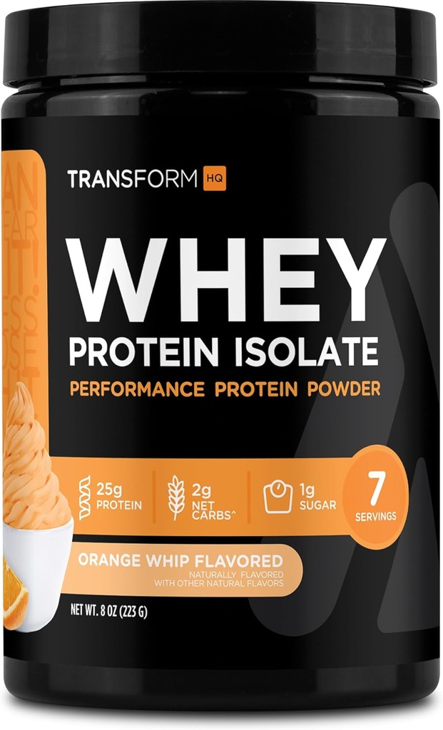TransformHQ Whey Protein Isolate (WPI) Orange Whip Flavored 7 Servings - Preformance Protein Powder