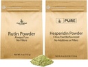 PURE ORIGINAL INGREDIENTS Hesperidin Powder and Rutin Powder Bundle, 4 oz Each, Always Pure, Dietary Supplement, Lab Verified