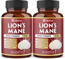Zolotus 2 Packs 90 Capsules Lions Mane Mushroom Supplement, 6 Month Supply with Cordeyceps, Reishi, Ashwagandha, Focus, Memory and Brain Support Supplement, Immune Support, Energy Pills