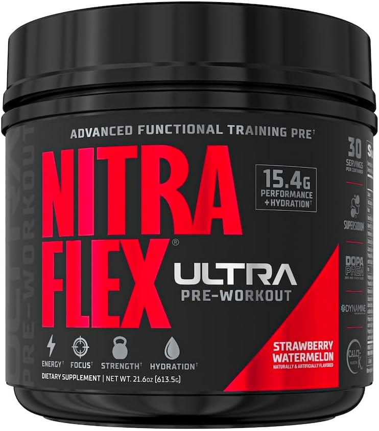 GAT SPORT Nitraflex Ultra Pre-Workout Supplement (30 Servings, Strawberry Watermelon)