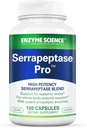 Enzyme Science Serrapeptase Pro, 120 Capsules - Serratiopeptidase Supplement for Sinus, Immune & Cardiovascular Support