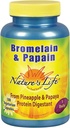 Nature's Life Bromelain & Papain | Proteolytic Enzymes for Digestive Support & Comfort | from Pineapple & Papaya | 250mg Ea | 100 Vegetarian Capsules