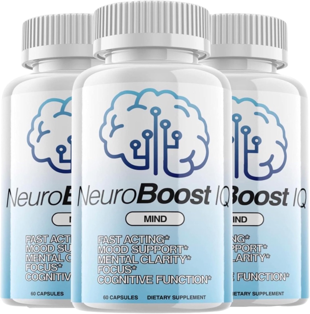 Neuro Boost IQ Supplement Brain Pills, 180 Capsules