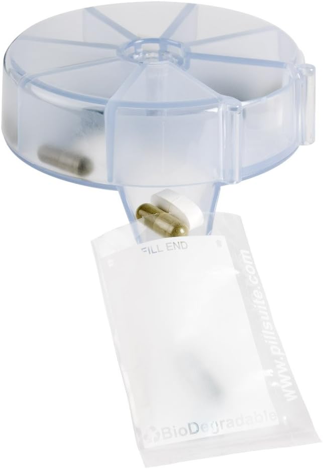 EZY DOSE Pill Sorter, Organizer, Vitamin and Medicine Packaging System for Travel, Easy-Tear Pill Pouches, BPA Free