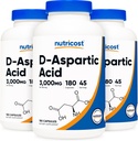 Nutricost D-Aspartic Acid Capsules (180 Caps) (3 Bottles)