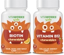 Kids Biotin 5000mcg Chewables + Vitamin B12 Chewables Bundle