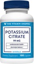 The Vitamin Shoppe Potassium Citrate 99MG, Supports Cardiovascular & Cellular Health (100 Capsules)