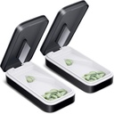 ONE PIX Pill Cutter 2 Pack, Pill Splitter with Stainless Steel Blade, Pill Cutter Splitter for Small and Tiny Pills with V-Shaped Design, Pill Cutters for Small or Large Pills Professional (Black 01)