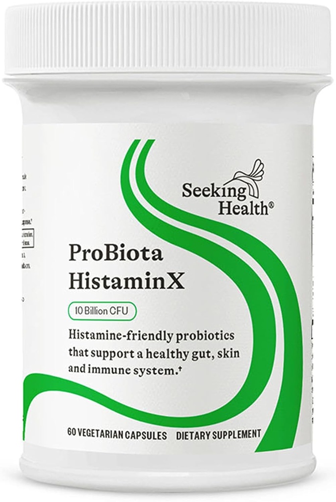 Seeking Health ProBiota HistaminX - Digestion Supplement for Gut Health Support - Support Histamine with Lactobacillus Plantarum & Lactobacillus Salivarius - Support Immune & Skin Health - 60 Capsules