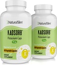NaturalSlim Natural Potassium Citrate Gluconate 99 mg - Kadsorb Supports Electrolyte Balance & Normal pH - Absorbable Potassium Supplements with Essential Minerals - Non GMO 400 Capsules 2 Pack