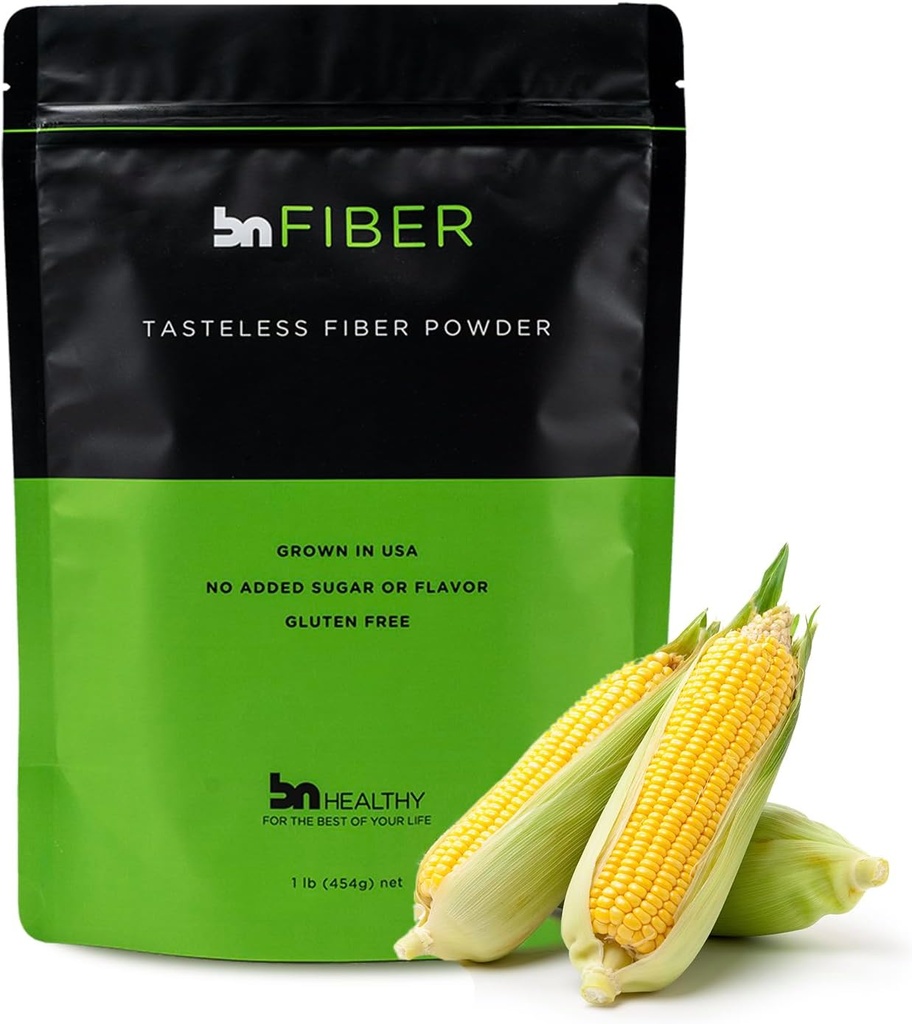 BN Helthy Fiber - Premium Corn Fiber Powder 450g - 100% Soluble Tasteless Fiber Supplement for Digestive Health and Weight Management - Gluten Free and Sugar Free
